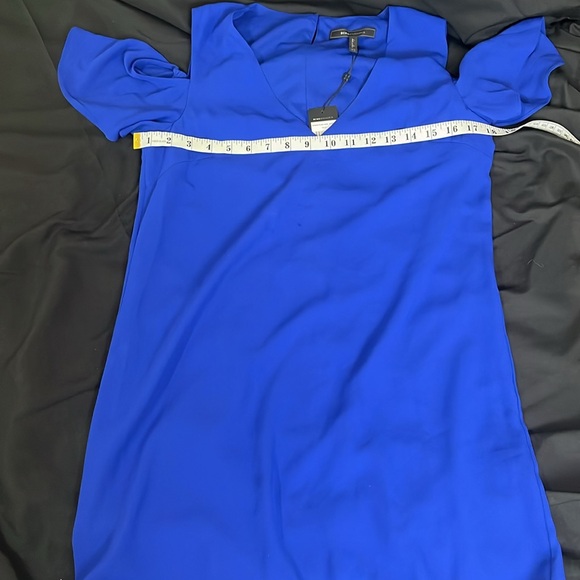 NWT BCBGMAXAZRIA Cold Shoulder Kia Blue Dress - Picture 6 of 7